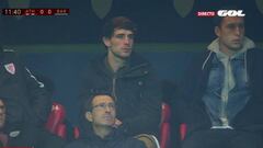 Yeray presenció el homenaje que le rindieron Barça y Athletic