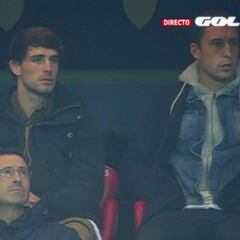 Yeray presenció el homenaje que le rindieron Barça y Athletic