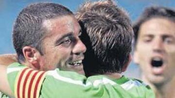 <b>SE ESTRENÓ. </b>Walter Pandiani marcó en Bratislava, ante el Artmedia, su primer gol de esta temporada en partido oficial.