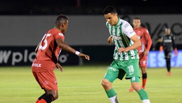 Partido de Liga BetPlay entre Patriotas y Atlético Nacional.