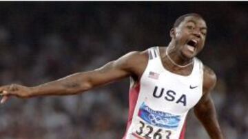 Justin Gatlin, en los Juegos de Atenas 2004.