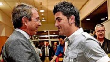 <b>ENTRE PRESIDENTES. </b>Los contactos se produjeron entre los dos mandatarios del Valencia y del Real Madrid.