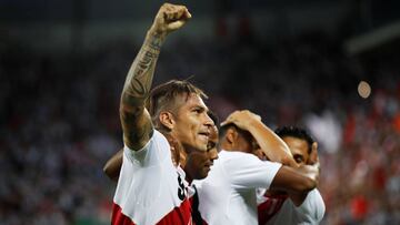 Soccer Football - International Friendly - Saudi Arabia vs Peru - Kybunpark, St. Gallen, Switzerland - June 3, 2018   Peru&rsquo;s Paolo Guerrero celebrates scoring their third goal    REUTERS/Stefan Wermuth