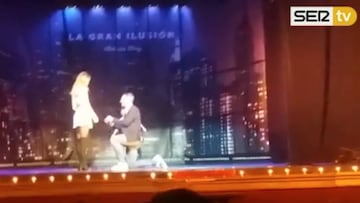 Morata proposes to girlfriend on stage during magic show