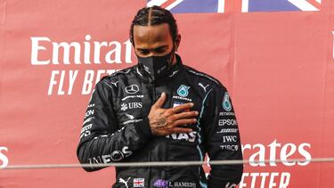 HAMILTON Lewis (gbr), Mercedes AMG F1 GP W11 Hybrid EQ Power+, podium during the Formula 1 Emirates Gran Premio Dell'emilia Romagna 2020, Emilia Romagna Grand Prix, from October 31 to November 1, 2020 on the Autodromo Internazionale Enzo e Dino Ferrari, i