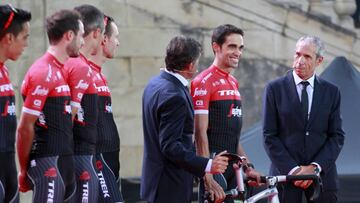 18/08/17  VUELTA CICLISTA A ESPA&Ntilde;A 2017 NIMES   PRESENTACION DE LOS EQUIPOS  ALBERTO CONTADOR  EQUIPO CICLISTA TREK CICLISMO  