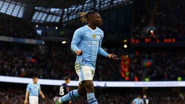Soccer Football - FA Cup - Third Round - Manchester City v Huddersfield Town - Etihad Stadium, Manchester, Britain - January 7, 2024 Manchester City's Jeremy Doku celebrates scoring their fifth goal Action Images via Reuters/Lee Smith