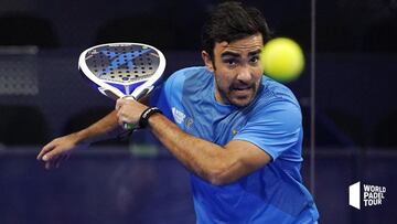 Pablo Lima durante un partido del World Padel Tour.