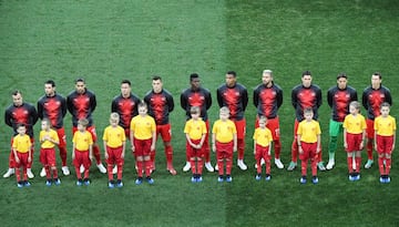 Suiza durante el himno nacional.