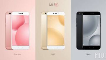 Los tres colores en los que el Xiaomi Mi5c estar&aacute; disponible