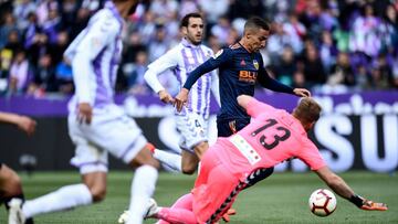 Yoel, en un partido con la camiseta del Valladolid.