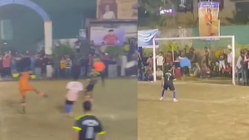 Golazo en torneo amateur de barrio que se ha vuelto viral