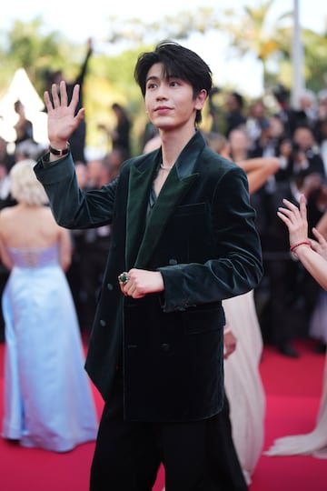 Zhang Linghe en la alfombra roja de "The History of Sound".