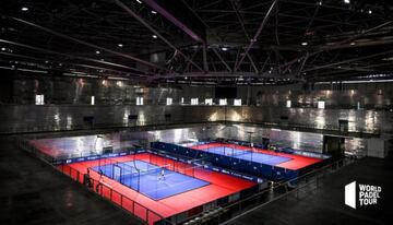 Dos de las pistas montadas en el Madrid Arena.