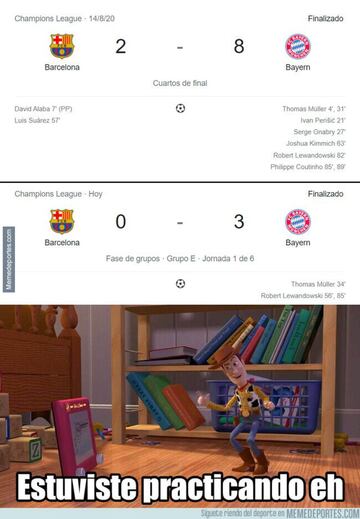 Los memes más divertidos del partido Barcelona-Bayern