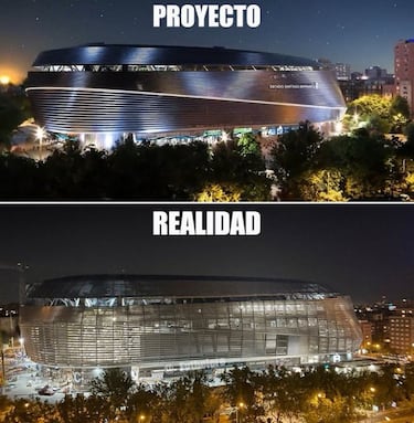 El techo del Bernabéu, protagonista de los memes de Primera