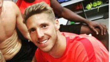 Rubén Pérez, en la pretemporada del Atlético.