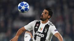 Sami Khedira durante un partido con el Juventus.