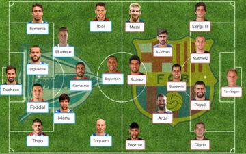 Posibles onces en el Alavés vs Barcelona