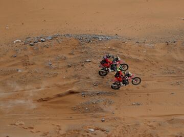 Ricky Brabec de Estados Unidos y Kevin Benavides de Argentina.