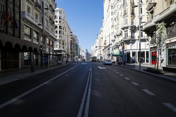 Madrid, vacío: las imágenes de cómo están sus calles