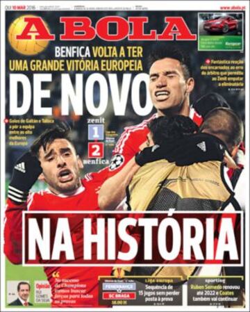 Portadas de la prensa mundial