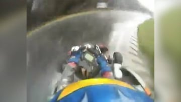 Fernando Alonso shows natural talent on rain-soaked karting circuit