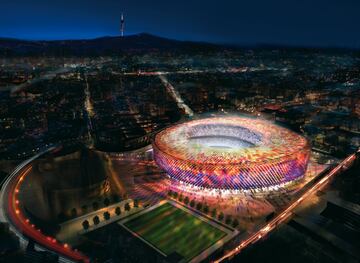 Una de las infografías presentadas en 2013 para el nuevo estadio del FC Barcelona. Las obras están previstas para 2024.