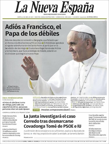 Las portadas de todo el mundo lloran la muerte del papa Francisco