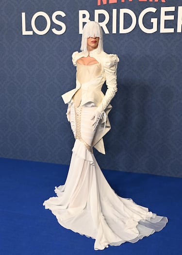 Samantha Hudson durante el baile de máscaras de la serie 'Los Bridgerton' en Madrid. 
 
 
 