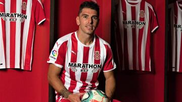Jonathan Soriano, en su presentación con el Girona.