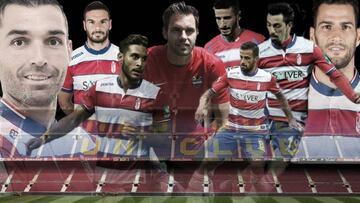 Los ocho jugadores del Granada.