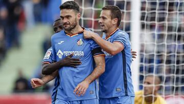 Celebraci&oacute;n del priemr gol del Getafe