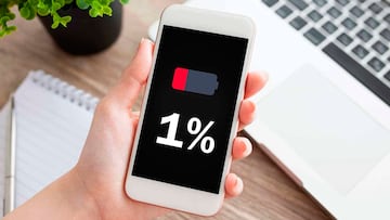 batería móvil 1% sigue funcionando