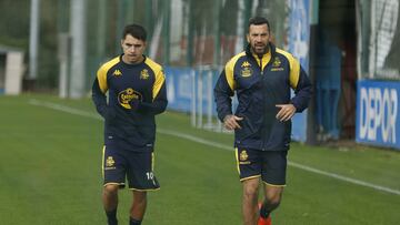 Yeremay, corriendo con el psicólogo del Deportivo Joaquín Sorribas.