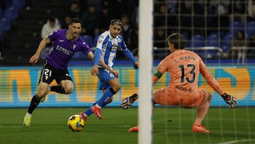 Yeremay, en el momento de asistir a Zakaria para el 1-1 ante el Córdoba.