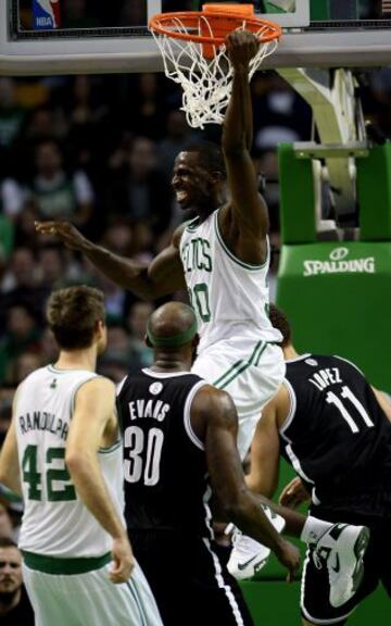 El jugador de los Celtics de Boston Brandon Bass.