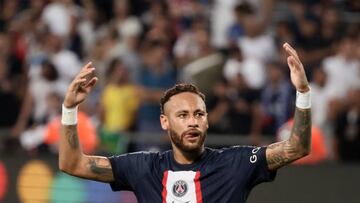 Neymar durante la Supercopa de Francia contra el Nantes.