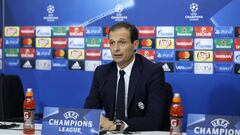 Massimiliano Allegri, entrenador de la Juventus, antes del duelo ante el Sevilla.