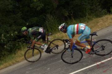 Vincenzo Nibali y Pierre Rolland.