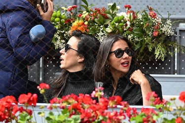 La actriz Mariam Hernández durante el partido de Carlos Alcaraz en el Mutua Madrid Open.