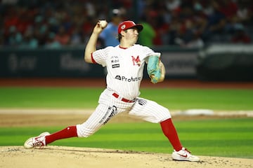  Trevor Bauer Pitcher of Diablos Rojos de Mexico during to game one between Tigres de Quintana Too and Diablos Rojos del Mexico as part of Season 2024 of Liga Mexicana de Beisbol at Alfredo Harp Helu Stadium, on April 15, 2024 in Mexico City, Mexico