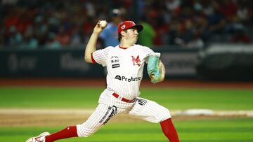 Trevor Bauer Pitcher of Diablos Rojos de Mexico during to game one between Tigres de Quintana Too and Diablos Rojos del Mexico as part of Season 2024 of Liga Mexicana de Beisbol at Alfredo Harp Helu Stadium, on April 15, 2024 in Mexico City, Mexico