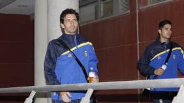 <b>CAMBIO DE TEMPERATURA. </b>Javi Guerrero, ayer, antes de salir a Alcoy, donde le espera un frío intenso.