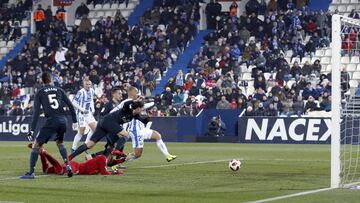 Así marcó Braithwaite el gol del Leganés.