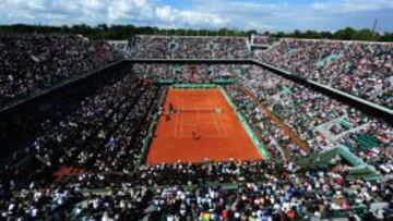 Panorámica de la pista central de Roland Garros.