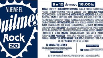 El m&iacute;tico festival se podr&aacute; ver v&iacute;a streaming y contar&aacute; con m&aacute;s de 50 artistas en escena para juntar donaciones para los afectados por la pandemia.