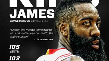 Houston llama "King James" a Harden... ¿recado a LeBron?