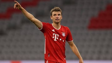 Thomas M&uuml;ller durante un partido 