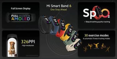 Xiaomi Mi Band 6, así es la nueva banda deportiva de la firma china